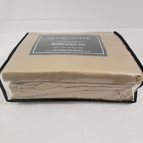 Hotel Style 600 Thread Count Cotton with Sateen Weave Sheet Set – Full - Picture 8 of 15